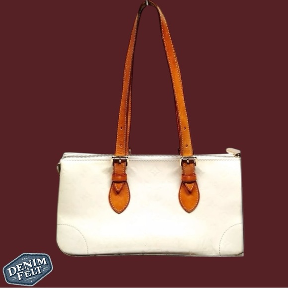 Louis Vuitton Womens Perle/White Monogram Vernis Rosewood Handbag/Purse/Tote🩷 - Picture 2 of 8
